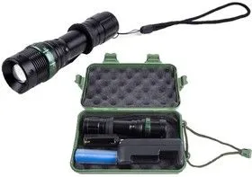 Фонарь E142 (аккум. 220В CREE 3Вт пласт. бокс, черн.) Ultraflash 12187