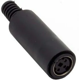 KLS1-294-F-03-B, Разъем mini DIN 3 pin гн пластик на кабель