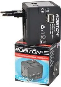 ROBITON TravelEnergy 2 с двумя USB-разъемами, Переходник сетевой