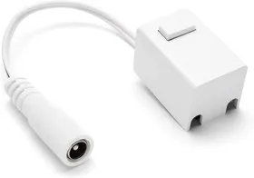 09-27 Коннектор со встроенным выключателем, со шнуром 150mm с разъемом DC 5,5 *2,5 мама для подключения трекового светильника к блок питан