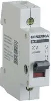 Выключатель нагрузки (мини-рубильник) 1п ВН-32 20А GENERICA ИЭК MNV15-1-020