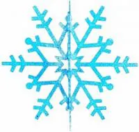 502-363, Елочная фигура Снежинка резная 3D, 61 см, цвет синий