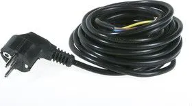 Шнур 5м с вилкой (S22) ПВС-ВП 3х0.75мм (черный)