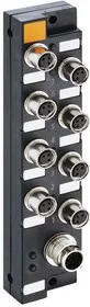 ASBSM 8/LED 3, Распределительная Коробка Датчика, M12 Connector - 12 Pole, M8 Connector - 3 Pole, 8 порт(-ов)