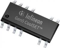 ICE5GR1680AGXUMA1, AC/DC преобразователь, неизолированный обратноходовой, 10.5В до 24В AC вход, 125кГц, 27Вт, SOIC-12