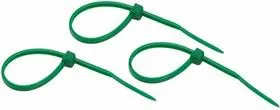 07-0103-25, Хомут-стяжкa нeйлонoвая 100x2,5 мм, зеленая, упаковка 25 шт.