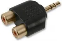 PS000170, Аудио адаптер, Стерео Штекер - 3.5мм, Гнездо RCA / Phono x 2