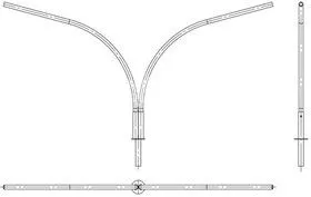 Кронштейн К2К-1.5-1.5-0. 1-0.048-(15-180) разборный гор. цинк. Пересвет В00003175