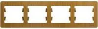 Рамка 4-м Glossa горизонт. дер. дуб SchE GSL000504