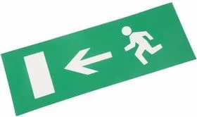 74-0040-1, Наклейка для аварийного светильника ВЫХОД ВЛЕВО