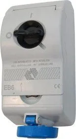 KI1663EB6, Разъем Pin & Sleeve, 2P+E, 16 А, 230 В, Монтаж на Стену, Гнездо, 2P+E, Синий