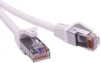 Патч-корд экранированный кат.6 F/UTP 4х2 LSZH 3м бел. ДКС RN6FU4530WH