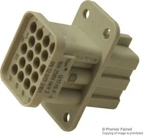 09120173101, RECTANGULAR INSERT, RECEPTACLE, Q 17/0, 17+ GROUND