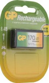 17R8H (6F22), Аккумулятор никель-металлгидридный NiMH 170mAh (крона) (1шт) 8.4В