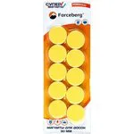 Магнит для магнитной доски Forceberg 30 мм, желтый, 10шт.