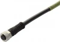 120086-8660, Датчик Кабеля, BRAD, M8 Straight Receptacle to Free End, 2 м, 6.6 фут, 120086 Series