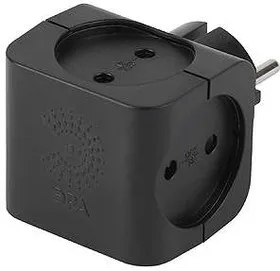 Разветвитель 4-м SP-4-B без заземл. (10/60/2880) черн. ЭРА Б0008207