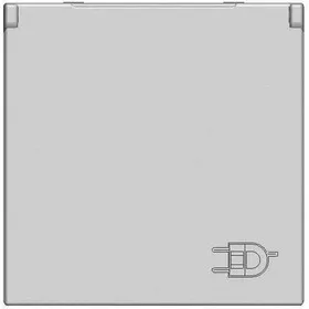 Механизм розетки Zenit 16А 250В с защ. крышкой защ. шторки с заземл. серебристый ABB 2CLA228810N1301