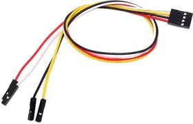 4 pin to 4 separated pins female jumper wire-300mm (5 PCs pack), Набор проводов соединительных (F-F) 5 штук