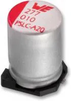 875075561008, Polymer Aluminium Electrolytic Capacitor, 220 мкФ, 25 В, Radial Can - SMD, Серия WCAP-PSLC