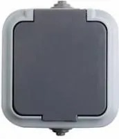 78-0524, Розетка штепсельная влагозащищенная открытой установки IP54 с заземлением 16 А