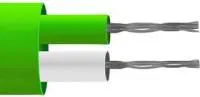 XF-1317-FAR, Thermocouple Cable, Compensating, PVC, Insulated, Flat Pair, Type VX (KCB), 13/0.2 mm, Green, 10 m