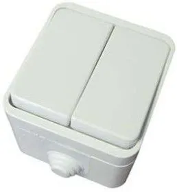 Выключатель 2-кл. ОП Клио 10А IP44 бел. Universal К2223