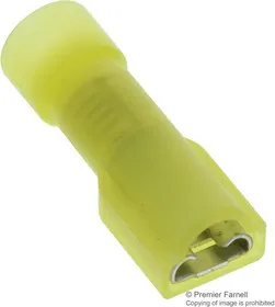 19005-0015, FEMALE DISCONNECT, 6.35MM, 12-10AWG, YEL