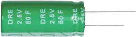 DRE475S0EG20RRDAP, Суперконденсатор, 4.7 Ф, 2.5 В, Радиальные Выводы, DRE Series, +50%, -20%, 5 мм