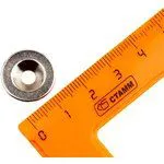 Неодимовый магнит диск 17х3 мм с зенковкой 4.5/9.46 мм, N35