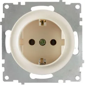 Механизм розетки 1-м СП Florence с заземл. беж. 1E10201301 OneKeyElectro 2172788