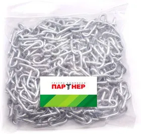 Цепь короткозвенная DIN766 D5 оцинк. (уп.5м) Партнер 57881