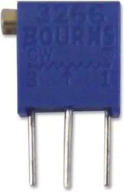 3266X-1-204LF, Подстроечный потенциометр, 200 кОм, 12 виток(-ков), Сквозное Отверстие, Серия Trimpot 3266, 250 мВт