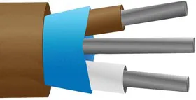 XF-1296-FAR, Thermocouple Extension Cable, PVC, Insulated, Screened, Type TX, 7/0.2 mm, Brown, 10 m