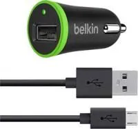 F8M887bt04-BLK, Зарядное устройство Belkin АЗУ USB, 2.4 A, Universal with Micro-USB cable 1.2m, Black