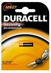 Элемент питания алкалиновый для пультов сигнализаций LR MN 27/A27 BP-1 (блист.1шт) Duracell A0000027