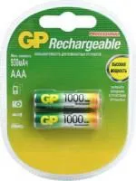 100AAAHC(HR03/ААА)2, Аккумулятор никель-металлгидридный NiMH 1000mAh (2шт) 1.2В