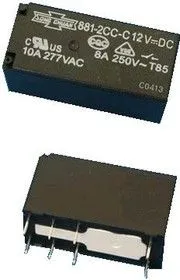 507-2CH-F-S 24VDC (881-(2P)-2CH-F-S 24VDC) (TRI-24VDC-SB-2CM), Реле 2пер. 24V/10A, 250VAC