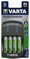 Зарядное устройство VARTA Plug Charger+4хАА 2100 мАч