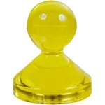 Неодимовый прозрачный магнит для магнитной доски Пешка 21x25 мм, желтый, 4 шт 9-3592102-004