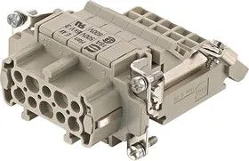 09330104735, Разъем для тяжелых условий, Han E AV Series, Insert, 10 Contacts, 10B, Гнездо, Винтовое Гнездо