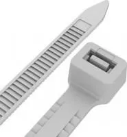 67-0202, Хомут-стяжкa нейлоновая с тройным замком 200x7,5 мм, белая, упаковка 100 шт.