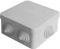 Коробка распр. ОП 84х84х45 7 выходов 3 гермоввода IP54 крышка защелкивающаяся сер. Epplast 120072