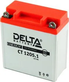 CT1205.1, Аккумулятор свинцовый 12B-5Ач 120х61х129 (для мототехники)