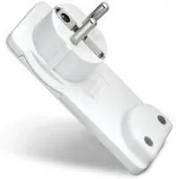 Вилка-невидимка электрич. с заземл. бел. 16А 250В UNIVersal 5566874