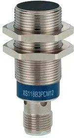 XS118B3PCM12, Индуктивный бесконтактный датчик, цилиндрический, OsiSense XS, M18, 8мм, PNP-NO/NC, 12 - 24В DC