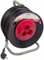 11-7350, Удлинитель на катушке 50 м (3 розетка) 3х1.0 мм с/з (Сделано в России)