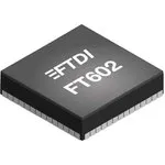 FT602Q-B-T, Интерфейсные мосты, USB в FIFO, 3 В, 3.6 В, QFN, 76 вывод(-ов), -40 °C