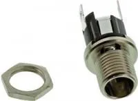 L712A, Разъем Питания DC, Гнездо, 5 А, 2.5 мм, Монтаж в Панель, Пайка