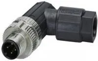 1424654, Разъем Кабеля, M12 Push-In, M12, Male, 4 Positions, Вставной Контакт, Угловой Монтаж на Кабель